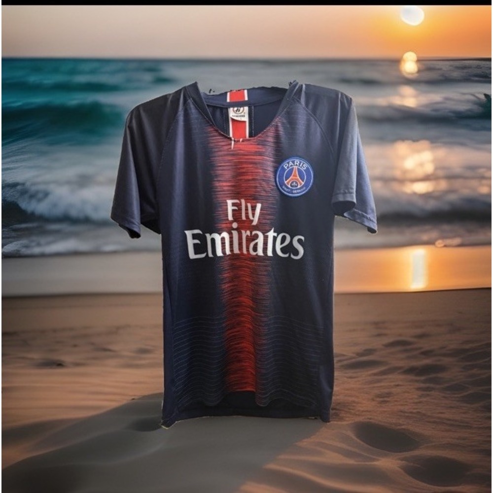 Mens Small Paris Saint Germain Futbol Soccer Jersey Fly Emirates